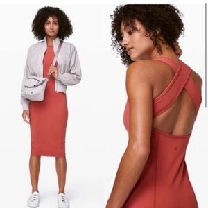 lululemon athletica Backless Dress dusty rose color